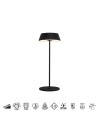 RELAX * SOBREMESA LED NEGRO - RECARGABLE